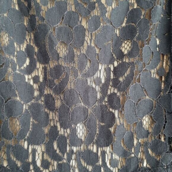 MATERIAL GIRL Fit & Flare Black Lace Ruffle Mini Dress Junior Girl Sz L - Picture 14 of 16